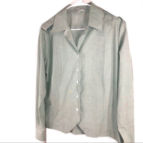 Vintage Light Green Shirt, Size 16 - Picture 9 of 9